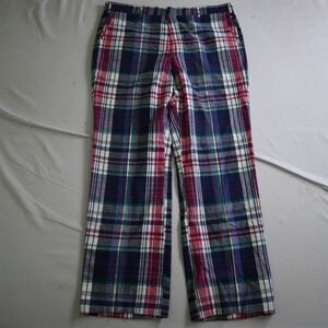 NEW Deadstock Vtg Mens 36x30 Mark Fore Strike Plaid Cotton Golf Mens Dress Pants